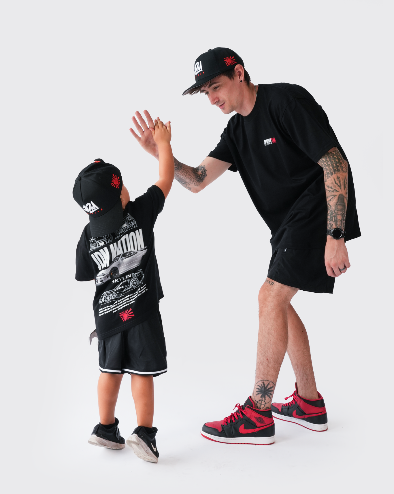 Skyline outline Dad and Kids Bundle set