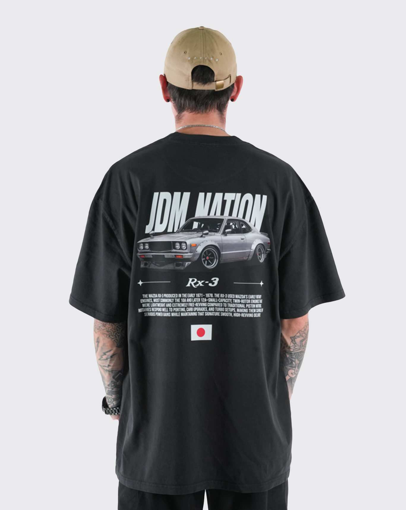 JDM Nation RX-3 Faded Oversized Tee